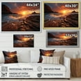 thumbnail image 4 of Designart "Golden Coastline Australia painting I" Nautical & Beach Floater Framed Wall Decor, 4 of 7