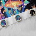 thumbnail image 4 of Homewish Glowing Botanical Mushrooms Kitchen Curtains,Stars Butterfly Black Out Curtains Pack of 2 (42x63 Each),Black Purple, 4 of 6