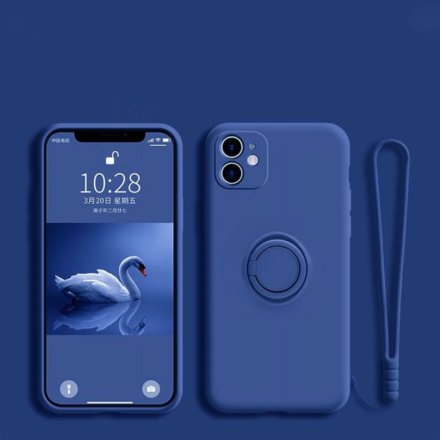 Funda de silicona líquida con anillo para Samsung Galaxy, funda de lujo con soporte magnético para Samsung Galaxy A22, A32, A52, A72, A12, A50, A70, S10, S9, S8 Plus, Note 10, 9