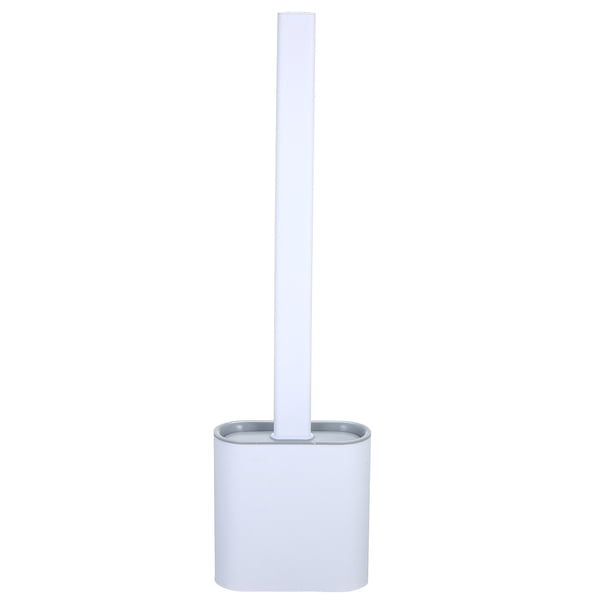 Cepillo de baño plano de montaje en pared con soporte para inodoro de silicona