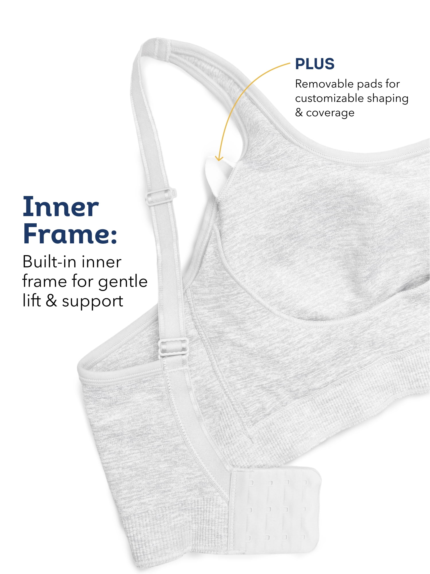Fit for Me by Fruit of the Loom Women's Supportive Seamless Wirefree Bra, Style FT1048, Sizes L to 4XL