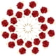 thumbnail image 1 of Uxcell 24-Pack Pines de Flor para Solapa para Hombres, Broches de Rosa con Hoja Dorada para Novios para Bodas/Bailes/Fiestas [Rojo Vino], 1 of 7