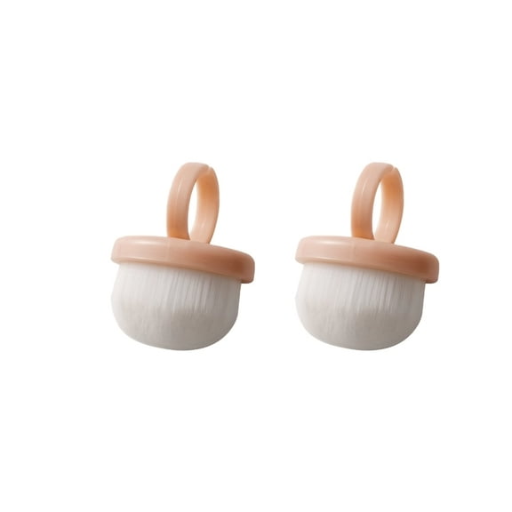 2pcs Ring Nail Dust Brush, Soft Bristle Manicure Cleaning Brush for Nail Art