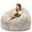 Premium Luxe Fur - Silver Fox, variant on Jaxx 6 Foot Cocoon - Large Bean Bag Chair for Adults, Premium Luxe Faux Fur - Silver Fox