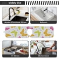 thumbnail image 6 of Coolnut 2 Pack Faucet Mat Splash Guard for Kitchen Sink,Floral Butterflies 30x5 Inch Super Absorbent Microfiber Sink Protector Mat, Kitchen Sink Mat Machine Washable Kitchen Sink Accessories, 6 of 7