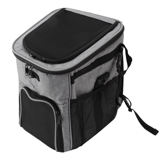 Sac à Dos de Transport pour Animaux, Grand Espace Sac Imperméable en Tissu Polyester Sac pour Animaux Respirant Panier de Vélo pour Chien Chat Chien Support de Voyage Extérieur Sac de Transport pour Voyage Randonnée Camping