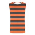 thumbnail image 4 of FRSASU Striped Tank Top Sleeveless Shirt Purple Cotton Original T Shirt Orange, 4 of 5