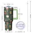 thumbnail image 2 of 40 oz Winter Snowman Christmas Tumbler with Handle and Straw, Stainless Steel Insulated Cup 40 oz, Leak Proof Holiday Mug, Festive Present, 2 of 4