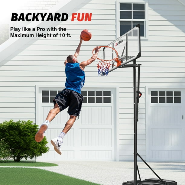 Zelus Astm Standard Verified Portable Basketball Hoop Goal System