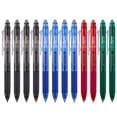 thumbnail image 1 of ParKoo Retractable Erasable Gel Pens Clicker Fine Point 0.7 mm, No Need for White Out, 4 Assorted Color Inks for Completing Sudoku and Crossword Puzzles, 12-pack, 1 of 6