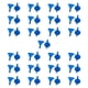 thumbnail image 3 of Juego de 50 embudos pequeños resistentes para rellenar aceites esenciales y productos de limpieza. azul, 3 of 9