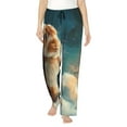 thumbnail image 1 of Balery Starry Sky Cloud Cute Rabbit Pantalones de pijama para mujer, pijamas ultraligeros, pantalones de estar por casa-3X-Large, 1 of 6