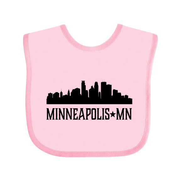 Inktastic Minneapolis Minnesota City Skyline Boys or Girls Baby Bib