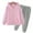 Pink, variant on Eltusu Girls Cotton Outfit Sets, Long Sleeve 2 Pieces Zip up Hoodies and Sweatpants Set Pink Size 10-12 T