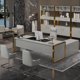 thumbnail image 2 of Drawers Desktop Workbench Luxury Executive Corner Office Desks L Shape Conference Scrivania Ufficio Lavoro Office Furniture My Lux Decor Round, 2 of 14