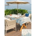 thumbnail image 4 of Outdoor Tablecloth with Umbrella Hole and Zipper, Blue Seahorse Coastal Rectangle Table Cloth 60x84 Inch Waterproof Tablecloth, Summer Beach Nautical Ocean Coral Vintage Picnic Table Cover for Patio, 4 of 7