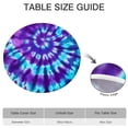 thumbnail image 6 of Purple Blue Tie Dye Spiral Pattern Round Fitted Tablecloth with Elastic Edge,Dining Table Cover Waterproof,Outdoor Round Tablecloth for Camping,Dining,Indoor and Outdoor, 6 of 7