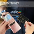 thumbnail image 2 of Dteck Crossbody Shoulder Strap Case for Samsung Galaxy Z Flip 7, Shockproof Card Slot Case Slim Lightweight PU Leather Case, Rosegold, 2 of 8