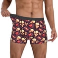 thumbnail image 2 of Salouo cool rock Skull record Print Men's Boxer Briefs,Breathable Underwear Elastic Waistband Briefs for Men -Small, 2 of 8