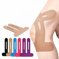 QARUN Precut Kinesiology Tape for Knees, 10 Pcs - Knee Support & Stability, Knee Pain Relief Athletic Tape - Waterproof & Elastic, Breathable Hypoallergenic Latex-Free Tape, Blue