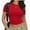 Red, variant on Womens Slim Fitted Crop Tops - Basic Crew Neck Short Sleeve Casual Tees for Going Out