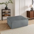 thumbnail image 7 of UIXE Rectangle Ottoman Bench, Corduroy Ottoman with Spring Package, Upholstered Footrest Bench for Living Room, Entryway, Bedroom - Gray, 7 of 7