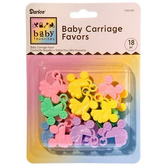 Baby Carrige Favr 18Pc Silver