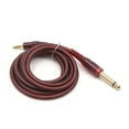 thumbnail image 1 of 1,5M Marrón Cable Audio estereo para Vehículo 1/8 1/4 Pulgada 3,5mm Macho a Macho TRS 6,5mm, 1 of 1