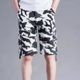 thumbnail image 2 of Pantalones cortos cargo para hombre, holgados, anchos, con botones, para hombre, con múltiples bolsillos, nuevos, de algodón, ropa pesada, pantalones cortos, cómodos, Y2k, 2 of 5