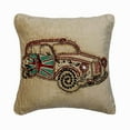 thumbnail image 2 of The HomeCentric Decorative Pillow Covers Decorative Ecru Pack of 2 22x22 inch (55x55 cm) Throw Pillows For Couch Velvet Car Crystal & Bead Cushion Cover Abstract Vintage Style Easter - Vinatge Rider, 2 of 10