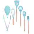 thumbnail image 2 of Silicone Wood Turner Soup Spoon Spatula Brush Scraper Pasta Server Egg Beater Kitchen Cooking Tools Kitchenware, 2 of 3