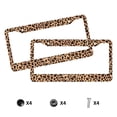 thumbnail image 4 of A Pair Of License Plate Frame Sunscreen Corrosion Resistant Rust 12.3×6.3in With Accessories Suitable For Any Car Animal Leopard Pattern (2), 4 of 8