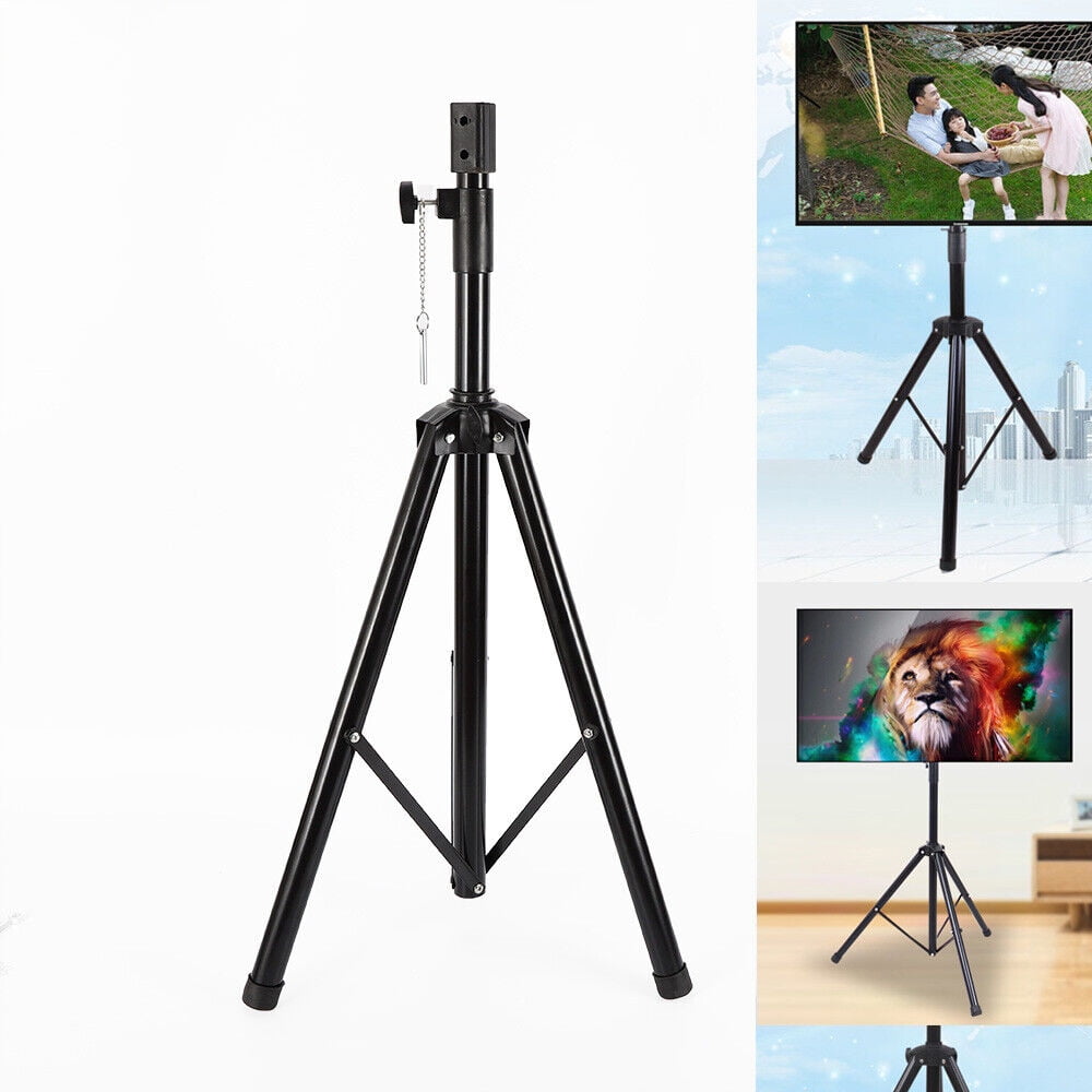 Miumaeov Portable TV Floor Stand 34 to 50" Portable Black Tripod TV