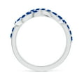 thumbnail image 2 of ANGARA Lab Grown 2.4 Ct Encrusted Blue Sapphire Infinity Knot Ring for Women in 14K White Gold (Size-2mm) | September Birthstone, Anniversary, Jewelry Gift for Women | Lab-Grown Blue Sapphire Ring, 2 of 8