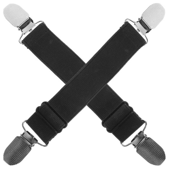 2 correas elásticas ajustables para botas y pantalones con clip para fijar las perneras del pantalón. Clip para pantalones al aire libre.