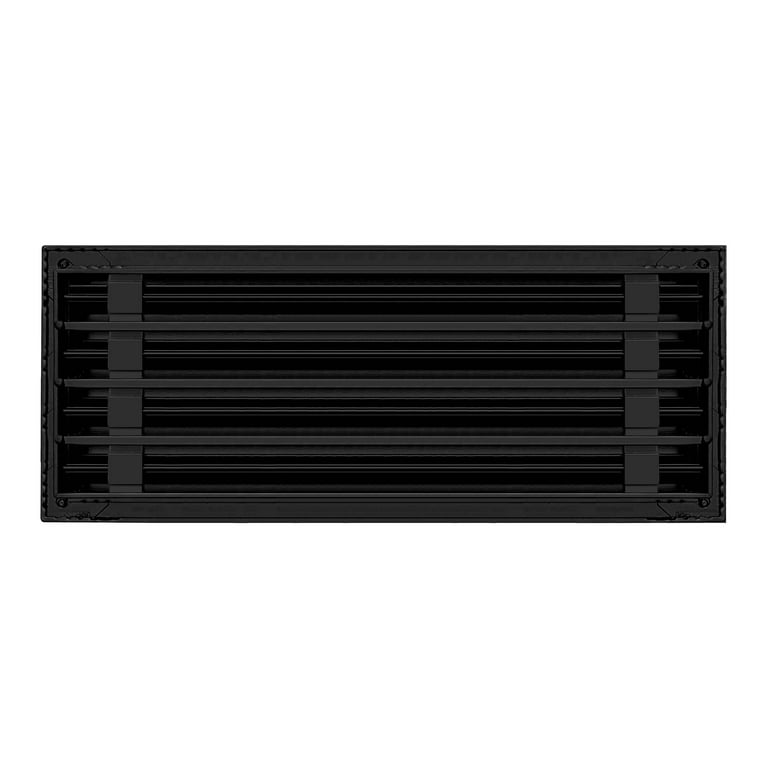 BUILDMART 20x8 Modern AC Vent Cover Decorative Black Aluminum