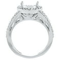 thumbnail image 2 of 10K White Gold Natural Pink Topaz Ring Round 8mm Diamond Accent, size 5, 2 of 4
