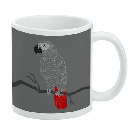 

African Grey Parrot Bird Pet White Mug