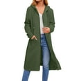 thumbnail image 3 of Zeagoo Women's Zip Up Hoodies Oversized Fleece Long Tunic Sweatshirts Casual Long Sleeve Fall and Spring Hoodie Jacket Coat, 3 of 7
