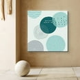 thumbnail image 2 of PixonSign Canvas Print Wall Art Aquamarine Decorated Circles Geometric Shapes Illustrations Modern Art Alternative Relax/Calm Multicolor Warm for Living Room, Bedroom, Office - 16"x16", 2 of 5