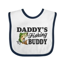 Inktastic Daddy's Fishing Buddy Boys Baby Bib