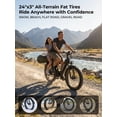 thumbnail image 3 of 2000W Peak Power Electric Fat Tire Bike for Adults - 28MPH, 48V 18Ah (35-85 Miles), 26"x4" All-Terrain Ebike Electirc Bicycle with Full Suspension & 11" Comfort Seat - Conquer Snow, Sand & Trails, 3 of 9