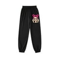 thumbnail image 2 of Spazoro Toddler Girls Boys Sweatpants, Elastic Waist Long Sleeve Baggy Print Casual Jogger for Sports Black Size 3 T, 2 of 3