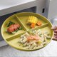 thumbnail image 1 of Bandeja redonda dividida de 3 compartimentos para una preparación de comidas equilibrada, platos para el control de porciones, vajilla de plástico reutilizable, apta para microondas y lavavajillas, 1 of 6