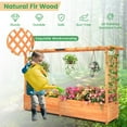 thumbnail image 5 of Barara King Vegetables Flowers Fruits Herb Garden Box,Raised Garden Bed with Side Trellis Hanging Roof and Planter Box-Orange, 5 of 7