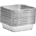 Displastible 8X8 Inch Disposable Aluminum Pans with Lids, Pack of 20