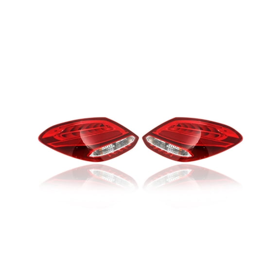 Tail Light Assembly - Compatible/Replacement for '15-18 Mercedes-Benz C-Class/C300/C43 Sedan - Halogen - Pair, Left Driver   Right Passenger Set - 2059061902, 2059061802