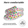 thumbnail image 6 of Daiia Tulips Flowers Print Women’s Fuzzy Slippers Memory Foam Lightweight House Shoes Cozy Loafer Flannel House Shoes-39/40, 6 of 7