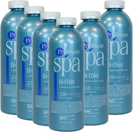 ProTeam Spa Di-Chlor, Chlorine Powder Concentrate, keeps Spas safe and clear 2lb 6 pack