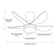 thumbnail image 2 of Mil Luces Ventilador de Techo Floris 30w Blanco, 2 of 5